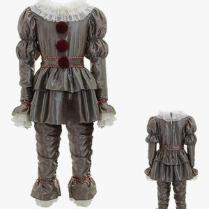 Kids Creepy Clown Costume (Pennywise) - Gray